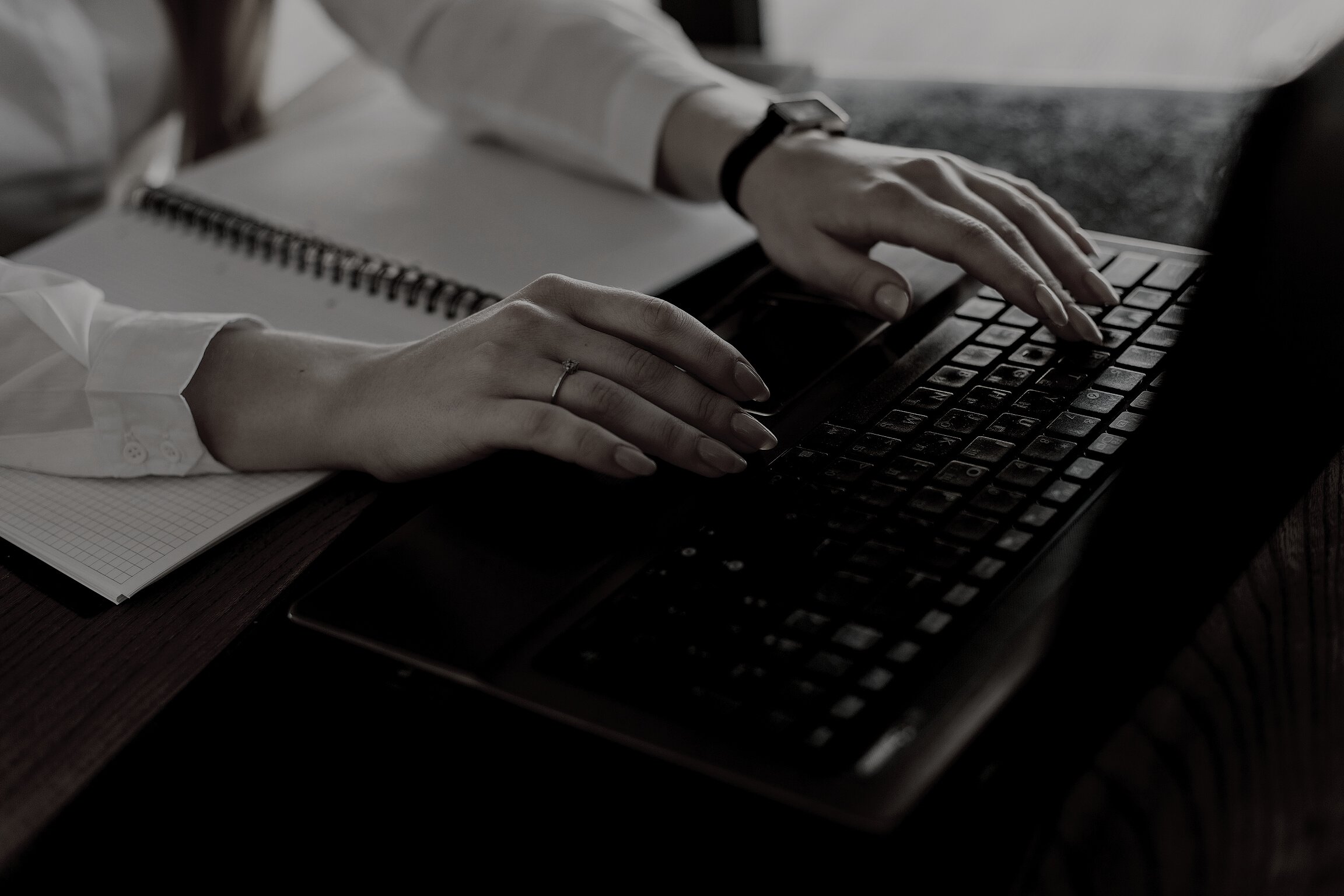 Person Using Black Laptop Computer